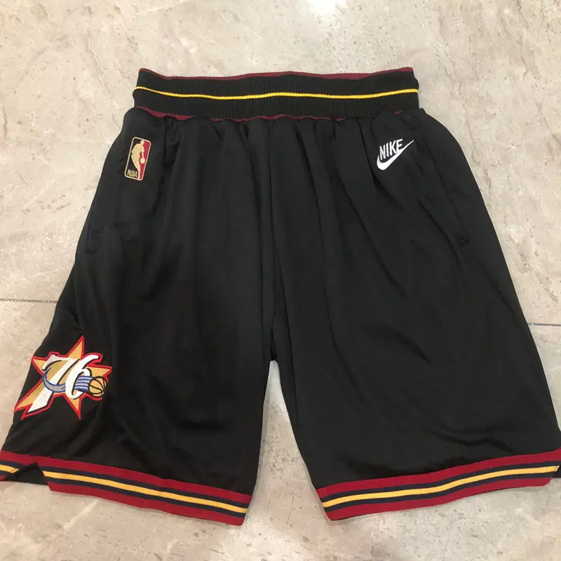 Pantalón Corto De Bolsillo Philadelphia 76ers 2026 Negro Retro