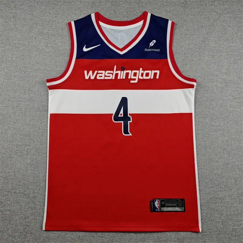 Camiseta AJ Dybantsa #4 Washington Wizards 2026 Rojo