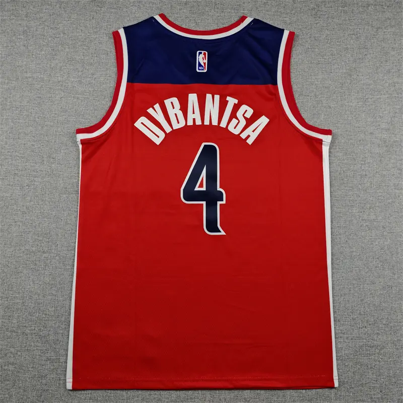 Camiseta AJ Dybantsa #4 Washington Wizards 2026 Rojo