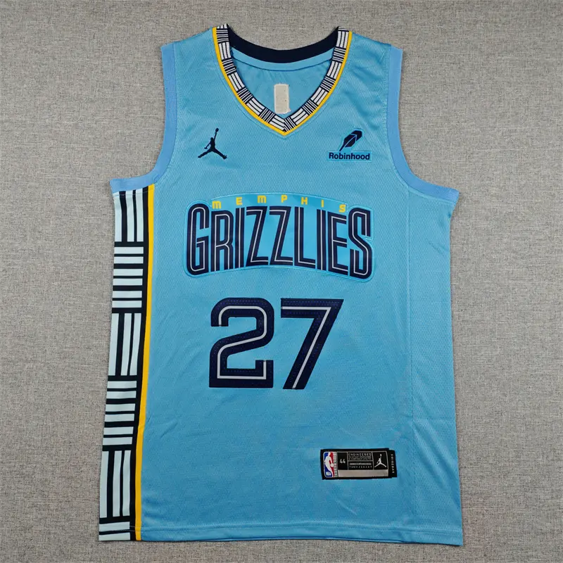 Camiseta Cameron Boozer #27 Memphis Grizzlies 2027 Azul Claro