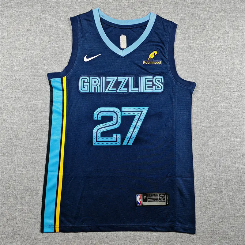 Camiseta Cameron Boozer #27 Memphis Grizzlies 2027 Azul Oscuro