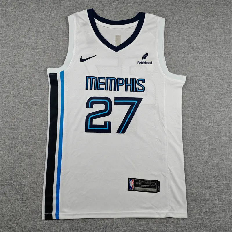 Camiseta Cameron Boozer #27 Memphis Grizzlies Blanco 2027