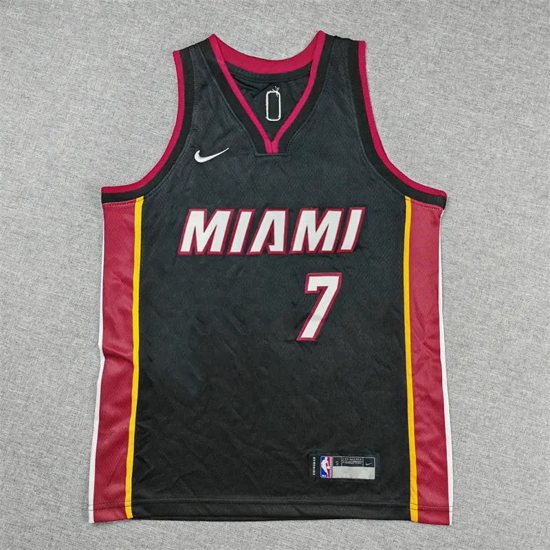 Camiseta Giannis Antetokounmpo #7 Miami Heat Negro Statement Edition Niño