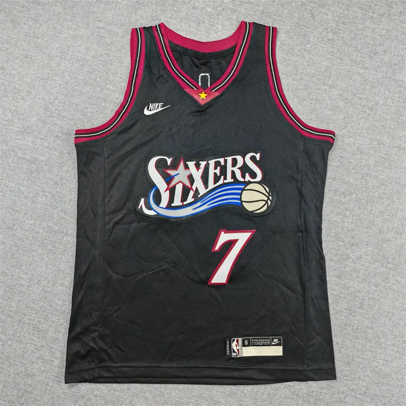 Camiseta Jaylen Brown #7 Philadelphia 76ers 2026 Negro Icon Edition Niño
