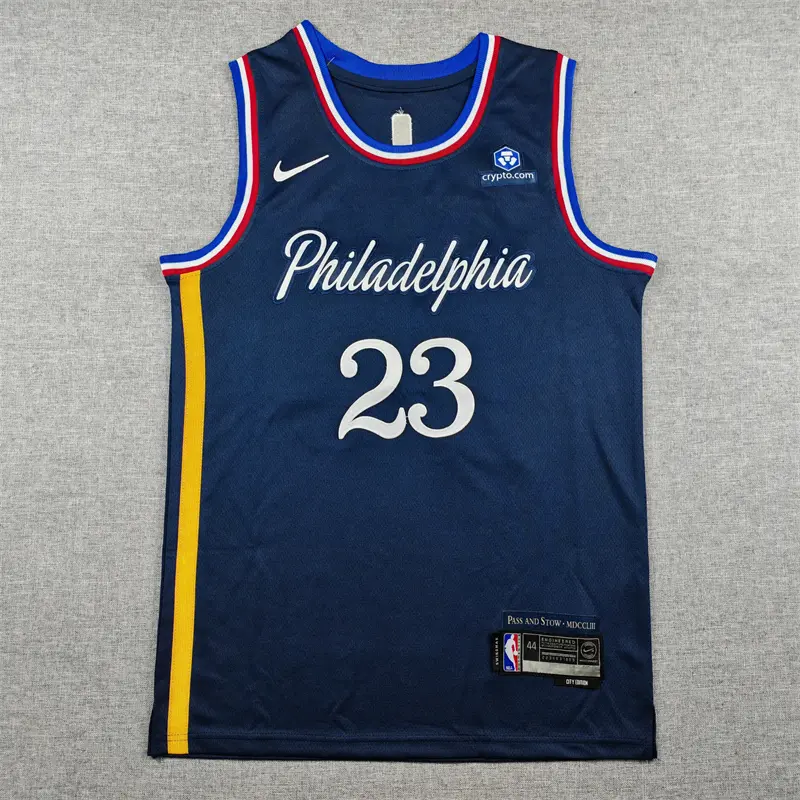 Camiseta Lebron James #23 Philadelphia 76ers 2026 Azul Oscuro City Edition
