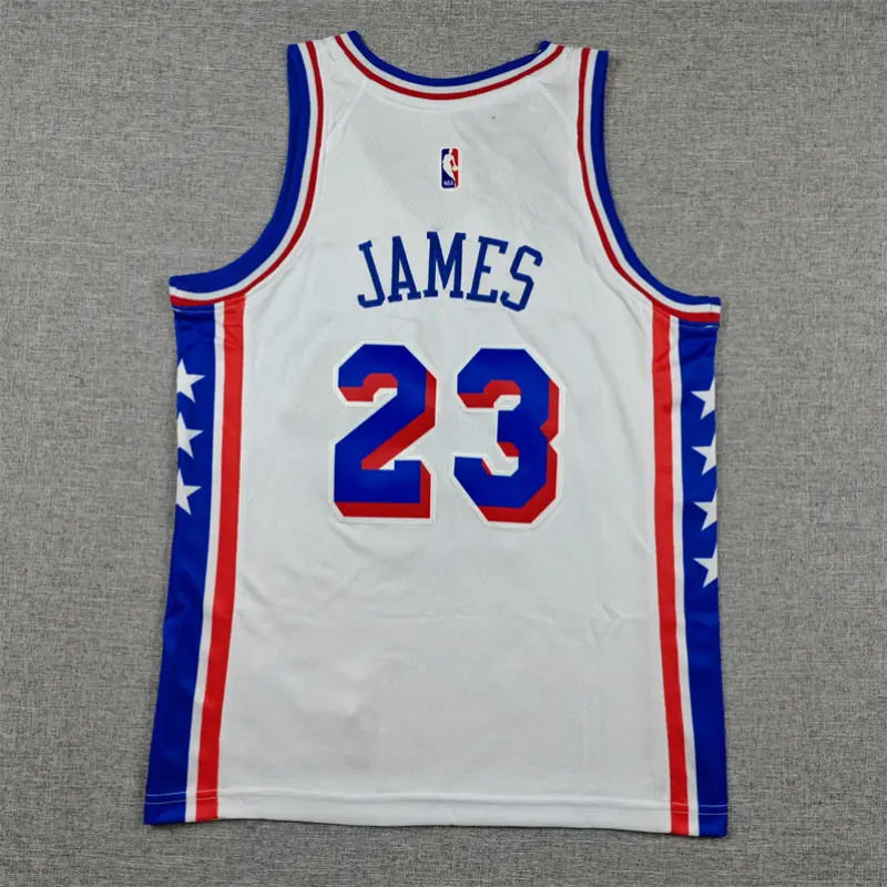 Camiseta Lebron James #23 Philadelphia 76ers 2026 Blanco Classic Edition Niño