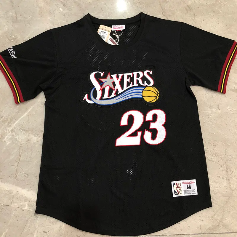 Camiseta Lebron James #23 Philadelphia 76ers 2026 Negro Manga Corta