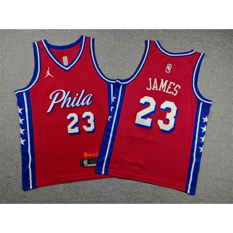 Camiseta Lebron James #23 Philadelphia 76ers 2026 Rojo Icon Edition Niño