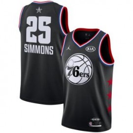 Camiseta Ben Simmons #25 Philadelphia 76ers All Star 2019 Negro