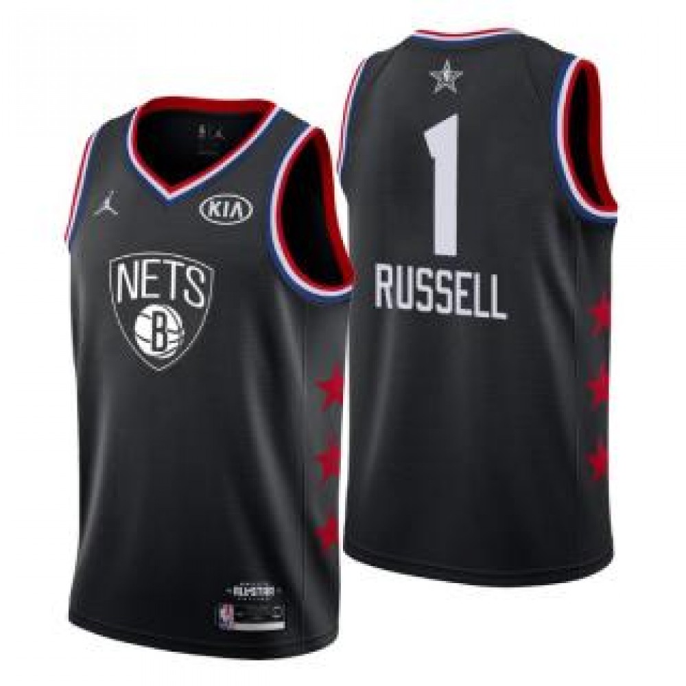 Camiseta D'Angelo Russell #1 Brooklyn Nets 2019 All Star Negro Camiseta D'Angelo Russell #1 Brooklyn Nets 2019 All Star Negro