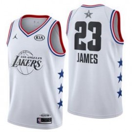Camiseta LeBron James #23 Los Angeles Lakers 2019 All Star Blanco