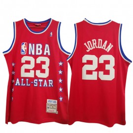 Camiseta Michael Jordan #23 1989 All Star Rojo Mitchell & Ness