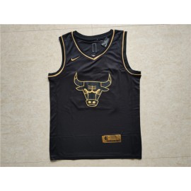 Camiseta Michael Jordan #23 Chicago Bulls 2019 Negro Gold Edition