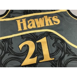 Camiseta Dominique Wilkins #21 Atlanta Hawks Negro Classic Edition