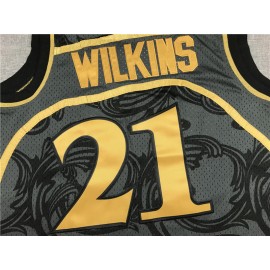 Camiseta Dominique Wilkins #21 Atlanta Hawks Negro Classic Edition