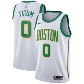 Camiseta Jayson Tatum #0 Boston Celtics 18/19 Blanco City Edition