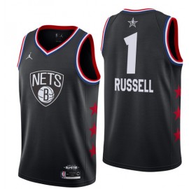 Camiseta D'Angelo Russell #1 Brooklyn Nets 18/19 Negro