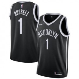 Camiseta D'Angelo Russell #1 Brooklyn Nets 18/19 Negro Icon Edition