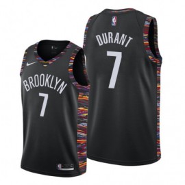 Camiseta Kevin Durant #7 Brooklyn Nets 19/20 Negro City Edition