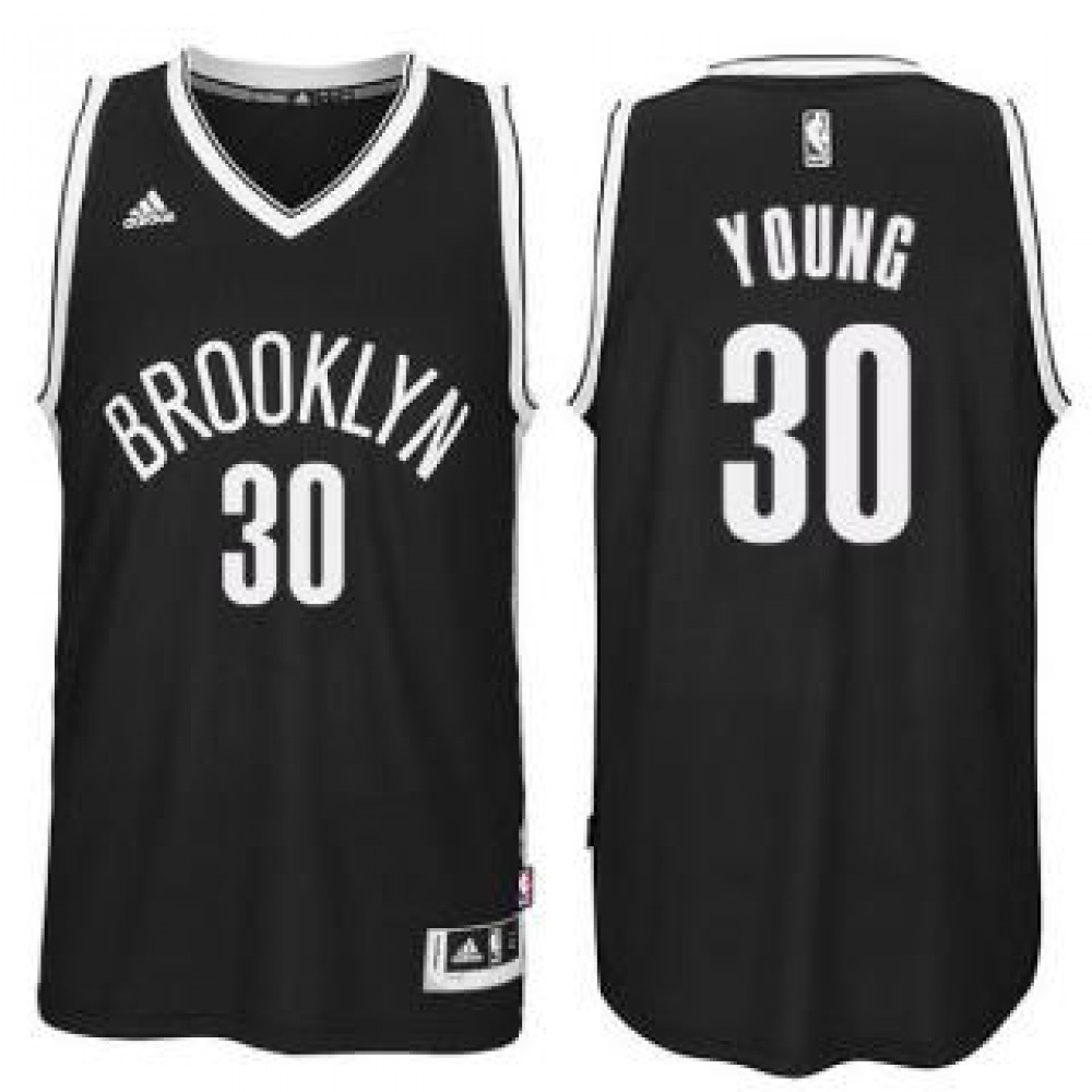 Camiseta Thaddeus Young #30 Brooklyn Nets 18/19 Negro