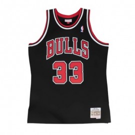 Camiseta Scottie Pippen #33 Chicago Bulls Negro Mitchell & Ness Edition