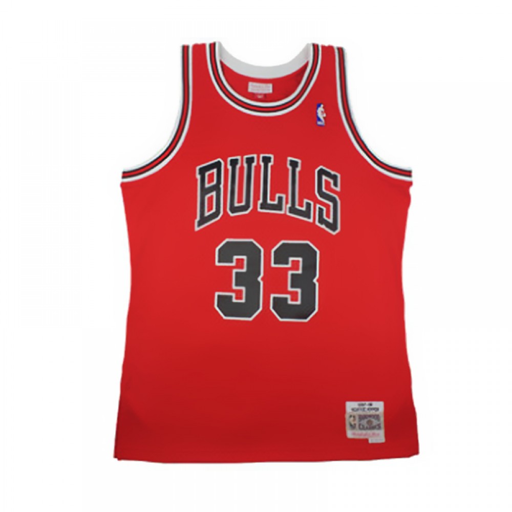 Camiseta Scottie Pippen #33 Chicago Bulls Rojo Mitchell & Ness Edition