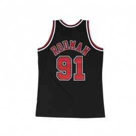 Camiseta Dennis Rodman #91 Chicago Bulls Negro Mitchell & Ness Edition