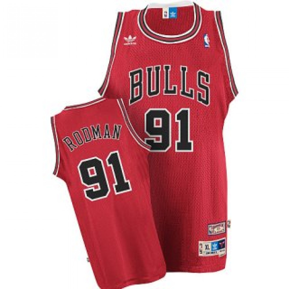 Camiseta Dennis Rodman #91 Chicago Bulls 17/18 Rojo Icon Edition