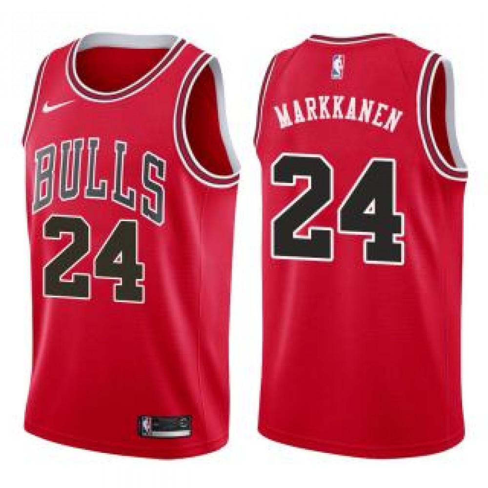 Camiseta Lauri Markkanen #24 Chicago Bulls 17/18 Rojo Icon Edition