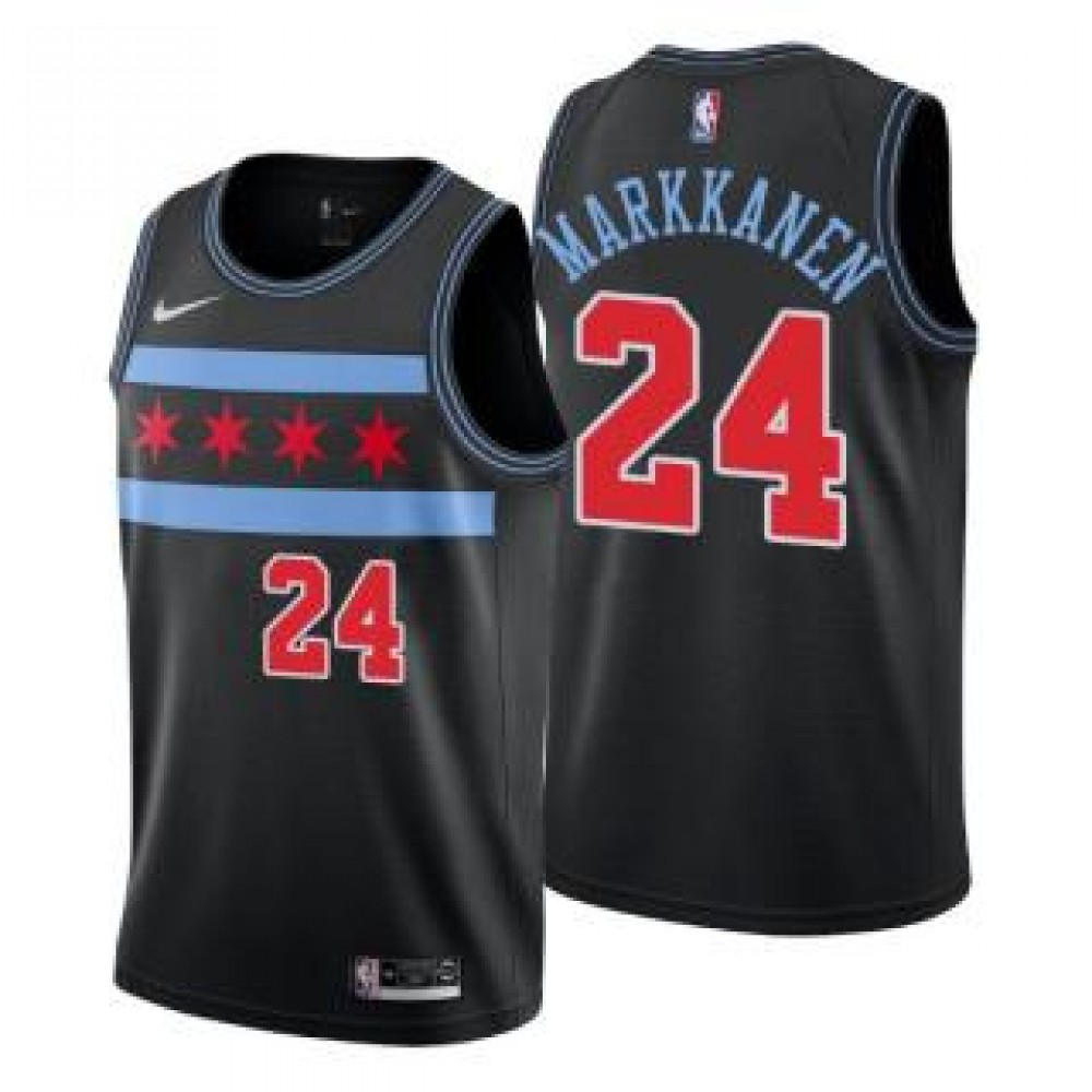 Camiseta Lauri Markkanen #24 Chicago Bulls 18/19 Negro City Edition
