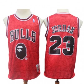 Camiseta Michael Jordan #23 Chicago Bulls Rojo BAPE Edition Camiseta Michael Jordan #23 Chicago Bulls Rojo BAPE Edition