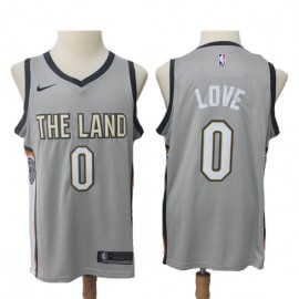 Camiseta Kevin Love #0 Cleveland Cavaliers 17/18 Gris City Edition