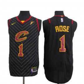 Camiseta Derrick Rose #1 Cleveland Cavaliers 17/18 Negro