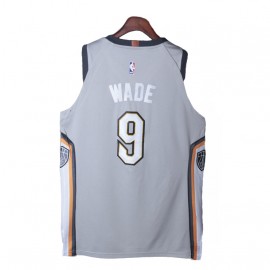 Camiseta Dwyane Wade #9 Cleveland Cavaliers 17/18 Gris City Edition Camiseta Dwyane Wade #9 Cleveland Cavaliers 17/18 Gris City Edition
