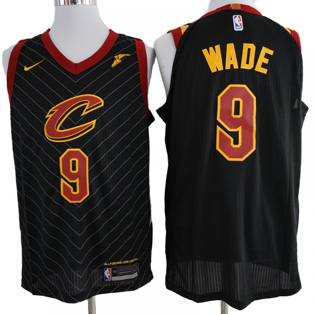 Camiseta Dwyane Wade #9 Cleveland Cavaliers 17/18 Negro Camiseta Dwyane Wade #9 Cleveland Cavaliers 17/18 Negro