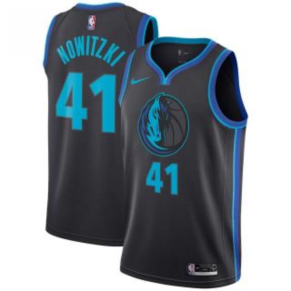 Camiseta Dirk Nowitzki #41 Dallas Mavericks 18/19 Negro City Edition