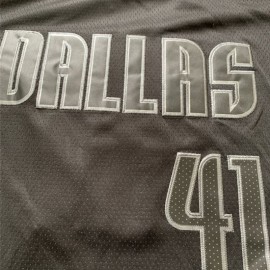 Camiseta Dirk Nowitzki #41 Dallas Mavericks 2019 Negro All Star