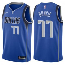 Camiseta Luka Doncic #77 Dallas Mavericks 18/19 Azul Icon Edition