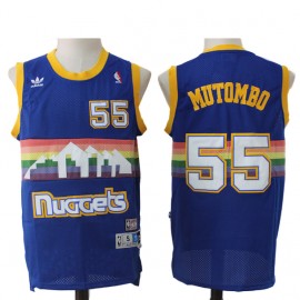 Camiseta Dikembe Mutombo #55 Denver Nuggets 91/92 Azul Retro Camiseta Dikembe Mutombo #55 Denver Nuggets 91/92 Azul Retro