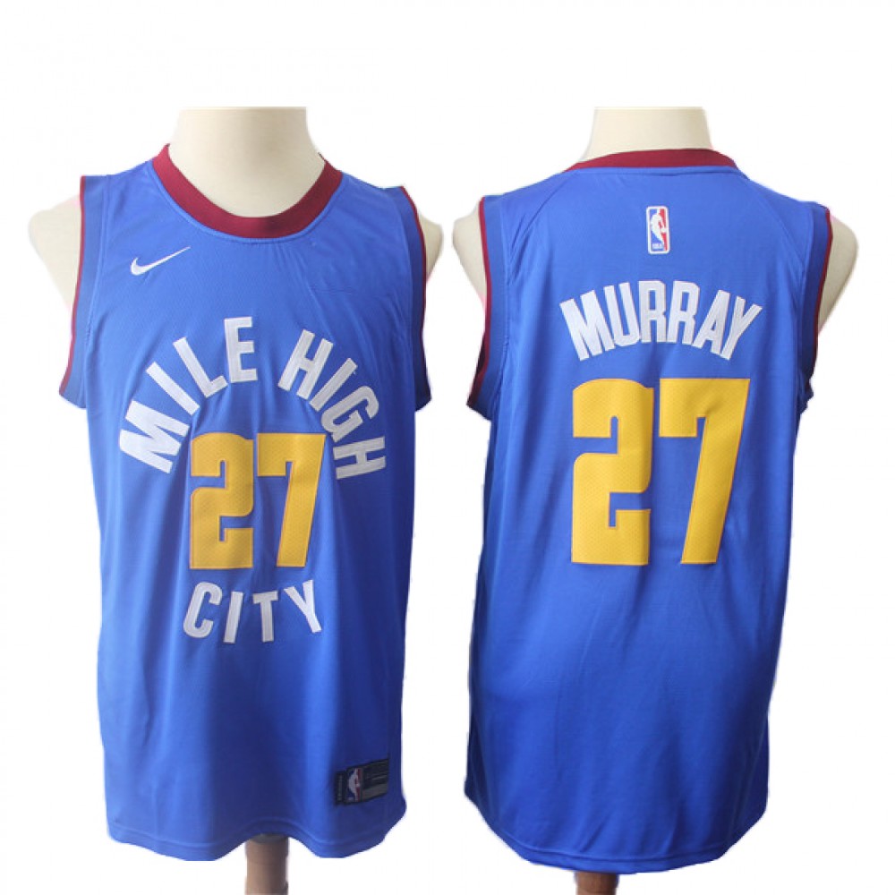 Camiseta Jamal Murray #27 Denver Nuggets 18/19 Azul Statement Edition Camiseta Jamal Murray #27 Denver Nuggets 18/19 Azul Statement Edition