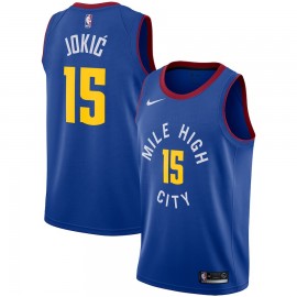 Camiseta Nikola Jokic #15 Denver Nuggets 18/19 Azul Statement Edition