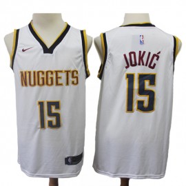 Camiseta Nikola Jokic #15 Denver Nuggets 18/19 Blanco Association Edition