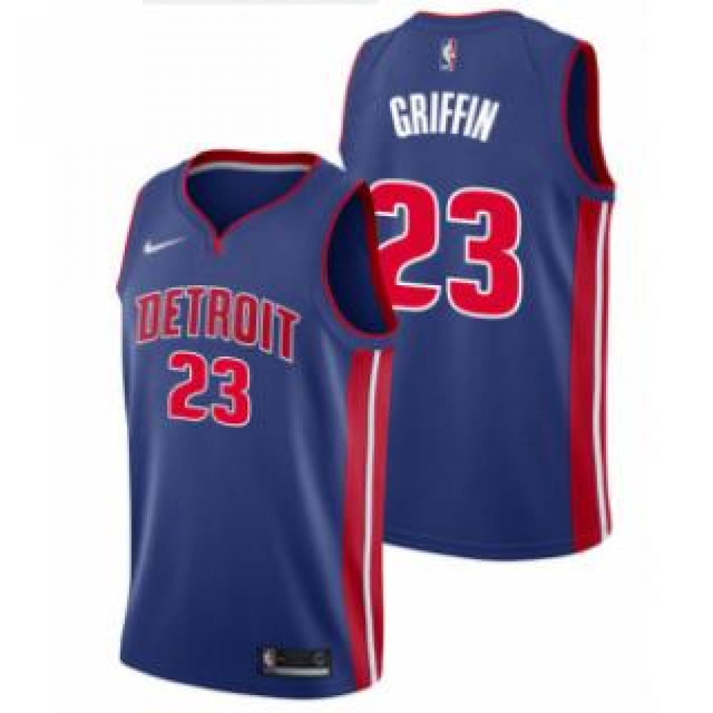 Camiseta Blake Griffin #23 Detroit Pistons 18/19 Azul Icon Edition Camiseta Blake Griffin #23 Detroit Pistons 18/19 Azul Icon Edition