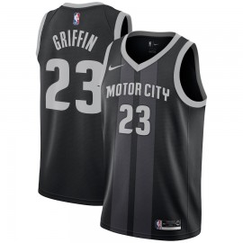 Camiseta Blake Griffin #23 Detroit Pistons 18/19 Negro City Edition