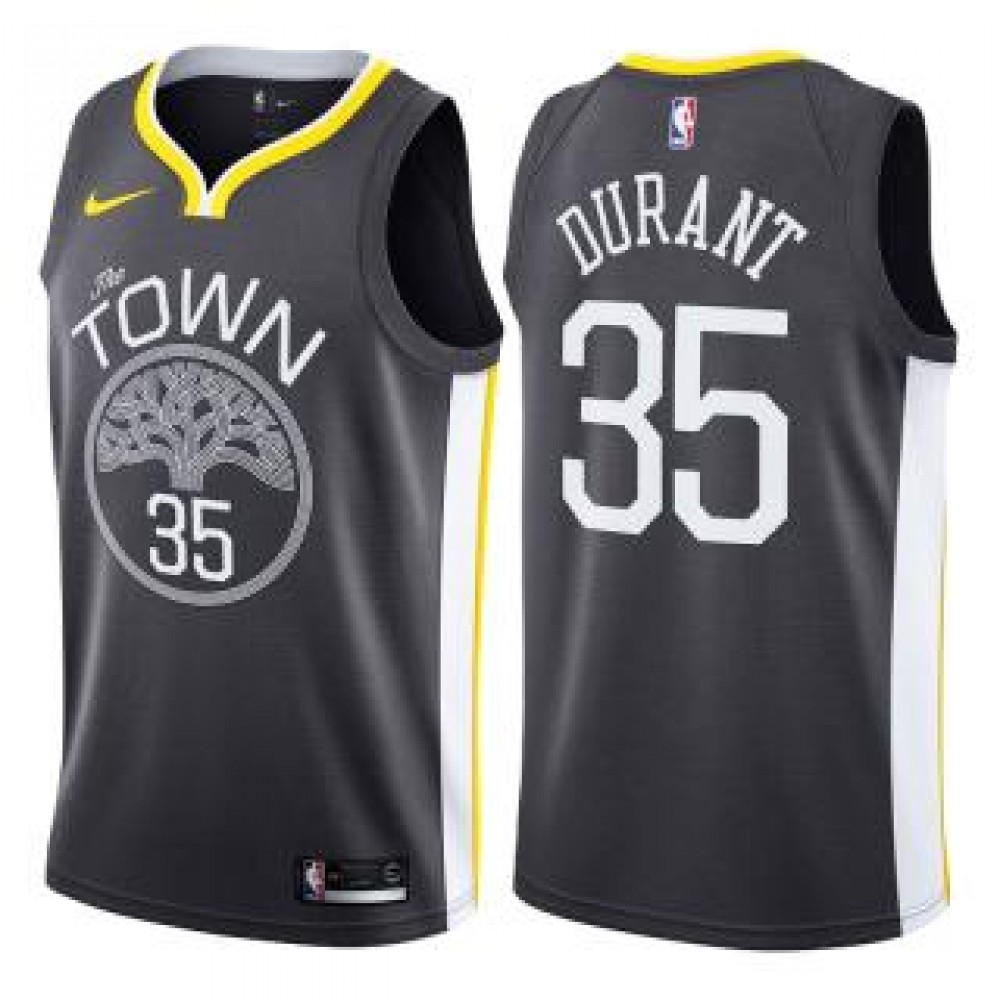 Zapatos antideslizantes Gárgaras junio Camiseta Kevin Durant #35 Golden State Warriors 18/19 Negro Statement  Edition ⋆ MiCamisetaNBA