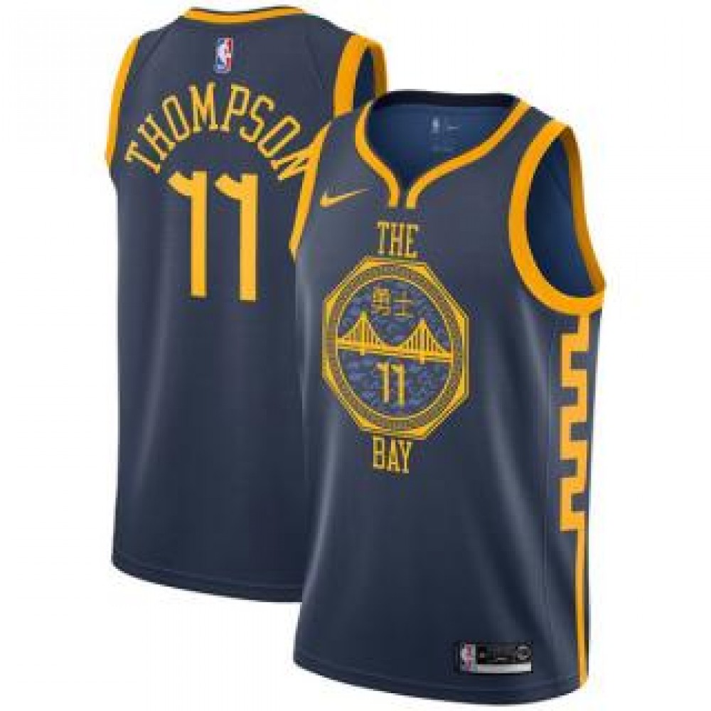 Camiseta Klay Thompson #11 Golden State Warriors 18/19 Azul Oscuro City Edition