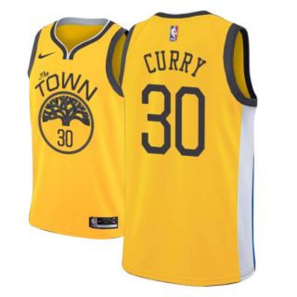 Camiseta Stephen Curry #30 Golden State Warriors 18/19 Amarillo Earned Edition Camiseta Stephen Curry #30 Golden State Warriors 18/19 Amarillo Earned Edition