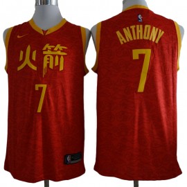 Camiseta Carmelo Anthony #7 Houston Rockets 18/19 Rojo Chinese Edition