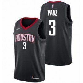 Camiseta Chris Paul #3 Houston Rockets 17/18 Negro Statement Edition