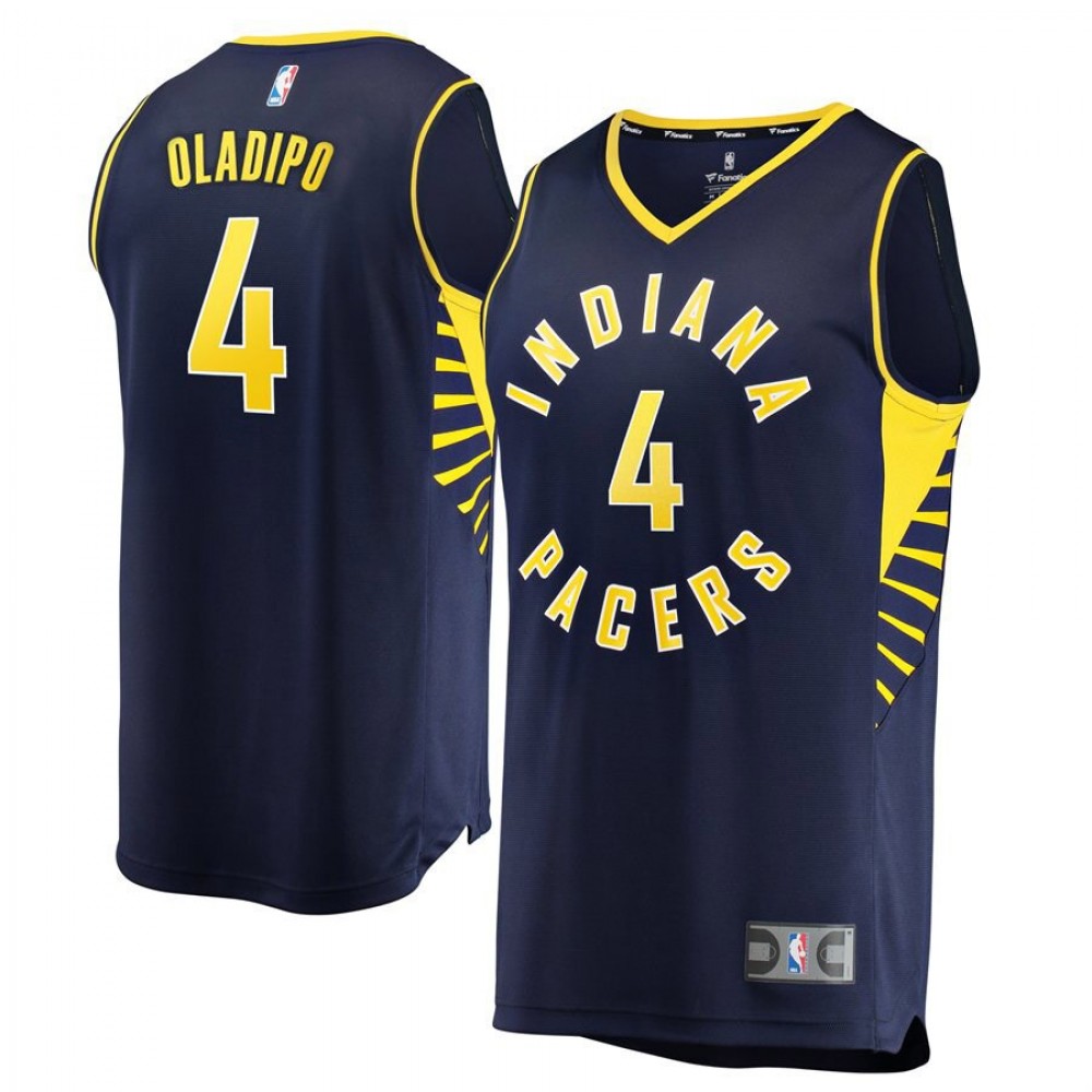 Camiseta Victor Oladipo #4 Indiana Pacers 18/19 Azul Marino Icon Camiseta Victor Oladipo #4 Indiana Pacers 18/19 Azul Marino Icon